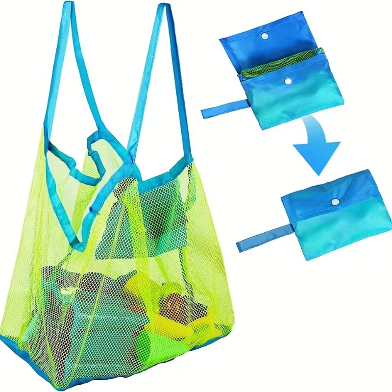 Beach Towel Large - 子供用サンドアウェイ携帯メッシュバッグ、子供用お風呂おもちゃ収納バッグ、水泳用大型ビーチバッグ（タオル、女性用化粧品、メイクアップバッグ）