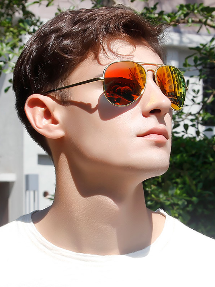 Sunglasses Aviator Polarized - 偏光パイロットサングラス男性用運転用メガネ車ブランドデザイナー航空UV400保護ブラックブルーレトロアイウェア2026