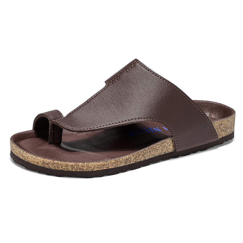 Flip Flop Leather Men - 夏プラスビッグサイズ 48 49 コルクスリッパ男性女性下駄フリップフロップマイクロファイバー革カジュアルサンダルユニセックス