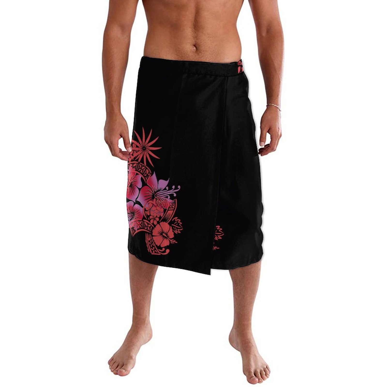 Sarong Men Wrap - ハワイアンエスニックスタイルメンズラップドレスポリネシア諸島大人服エプロンラバラバIeファイタガカスタマイズ対応
