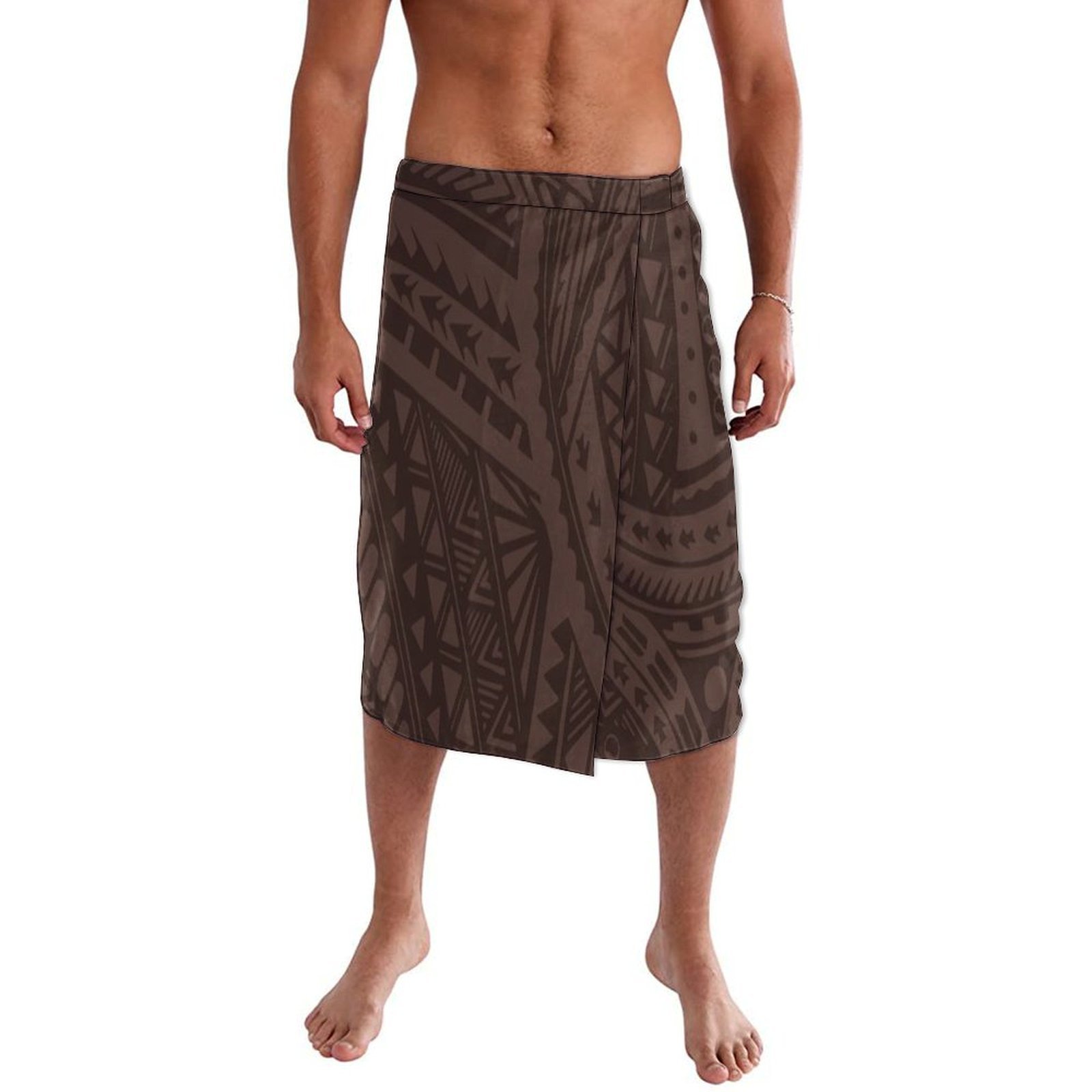 Sarong Men Wrap - ハワイ島カスタムメンズソフトラップスカート、パシフィックトレンディエスニックラバラバ、イエ・ファイタガ、メンズビーチパーティードレス