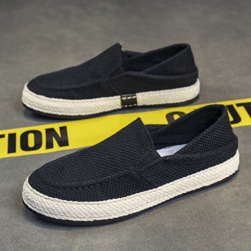 Espadrille Slip On - 軽量メンズエスパドリーユスリッポンスニーカー、快適なコットンロープ底シューズ、休暇に最適