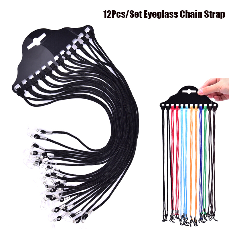 Sunglass Retainer Cord - 12 ピース/セットマルチカラーサングラスストラップコード眼鏡老眼鏡チェーングラスネックレスコード