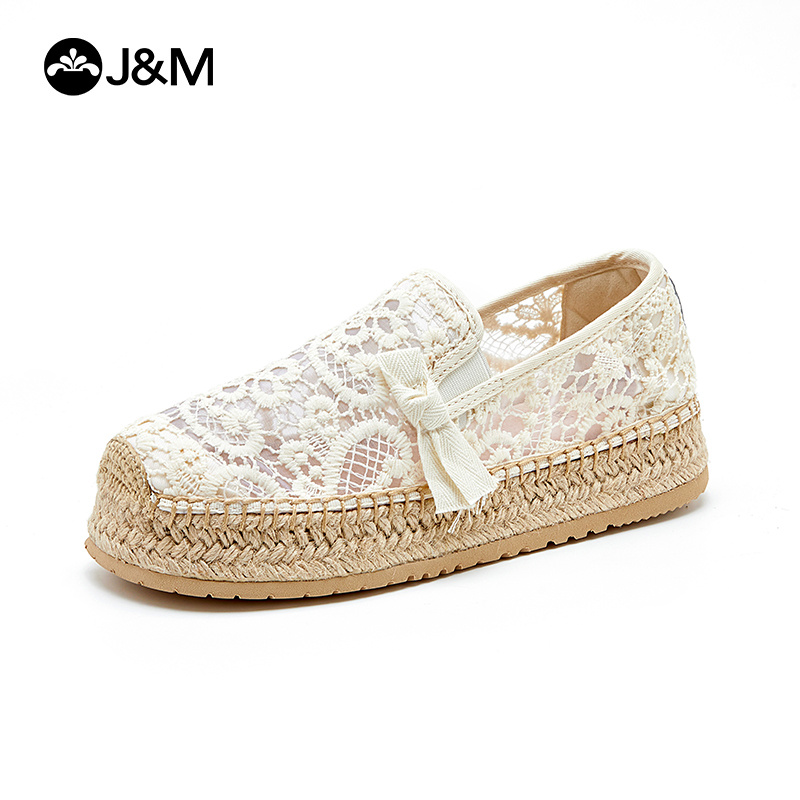 Espadrille Slip On - 女性のためのジョイ & マリオプラットフォームフィッシュマンローファー、レースメッシュ、通気性のあるエスパドリーユ、滑り止めのカジュアルシューズ、黒のスポーツシューズ、夏