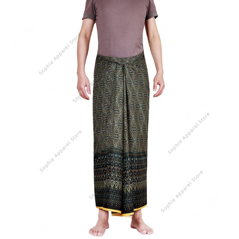 Sarong Men Wrap - ビーチラップチューブスカート、ランギカバードレス、男女兼用バティックサロンスカート