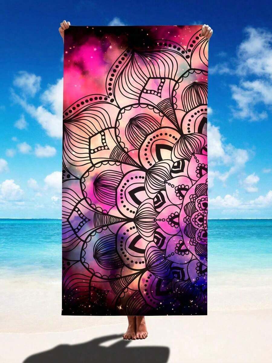 Beach Towel Large - 超吸収性速乾性250gsm星空またはマンダラプリントビーチブランケット/タオル、特大ビーチタオル、ヨガマット