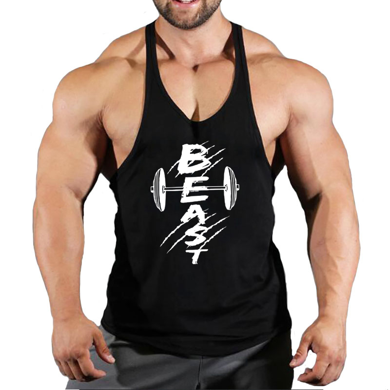 Tank Top Muscle - 夏ブランドフィットネスタンクトップ男性ボディービル 2023 列車ジム服フィットネス男性シャツランニングベスト綿シングレット筋肉