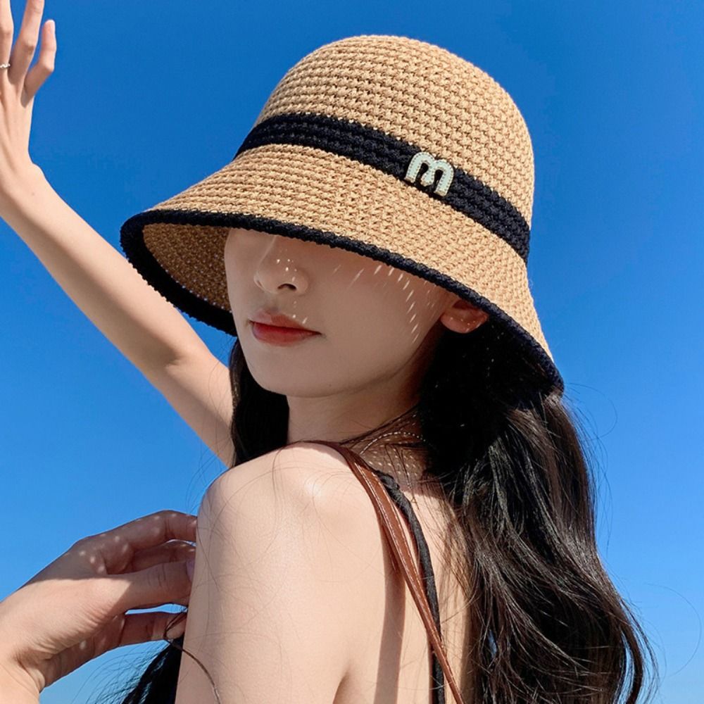 通気性のあるエレガントなボウフィッシャーマンハット折りたたみ - Bucket Hat Straw のレビューと価格