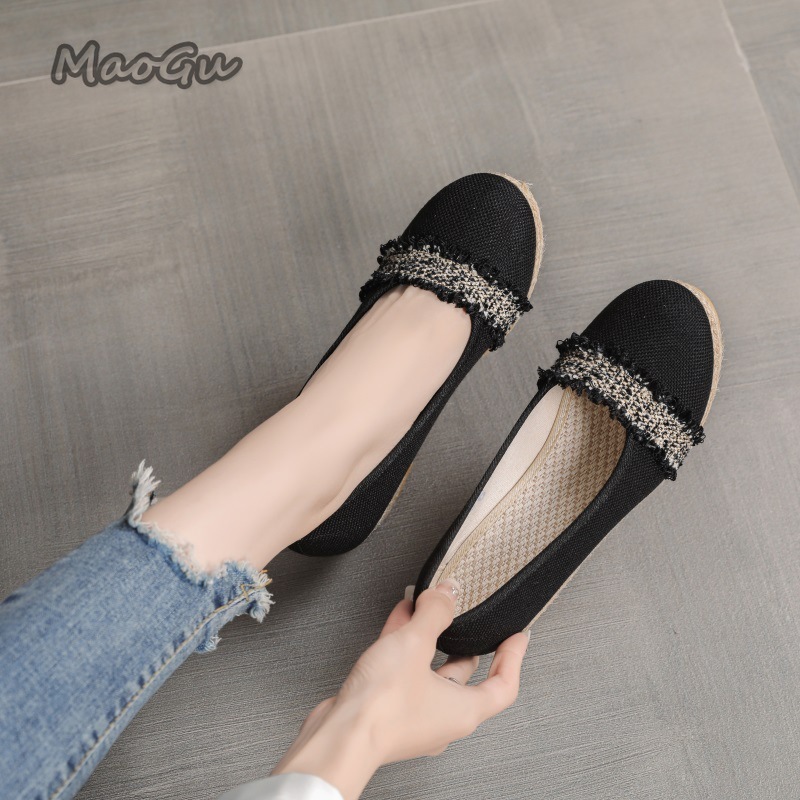 女性用エスパドリーユ ウェッジシューズ ラウンドトゥ スリッ - Espadrille Slip On のレビューと価格