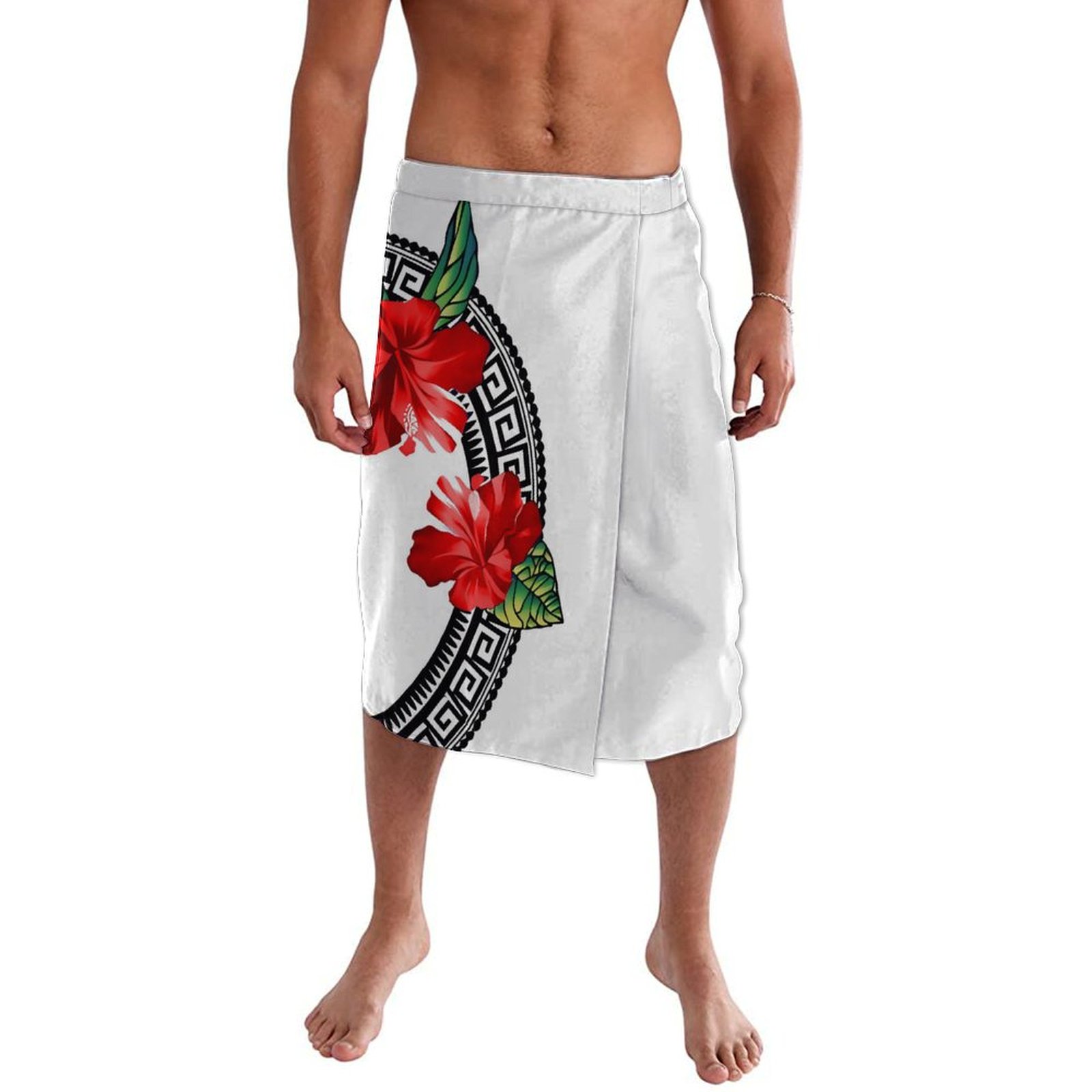 夏太平洋諸島伝統的なポリネシアビーチエプロンカスタム機能サロ - Sarong Men Wrap のレビューと価格