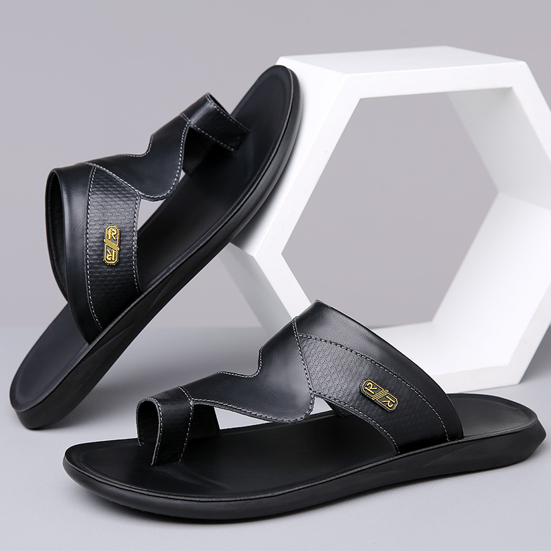 メンズ2026新作レザーサンダル　通気性・滑り止め・軽量カジ - Flip Flop Leather Men のレビューと価格
