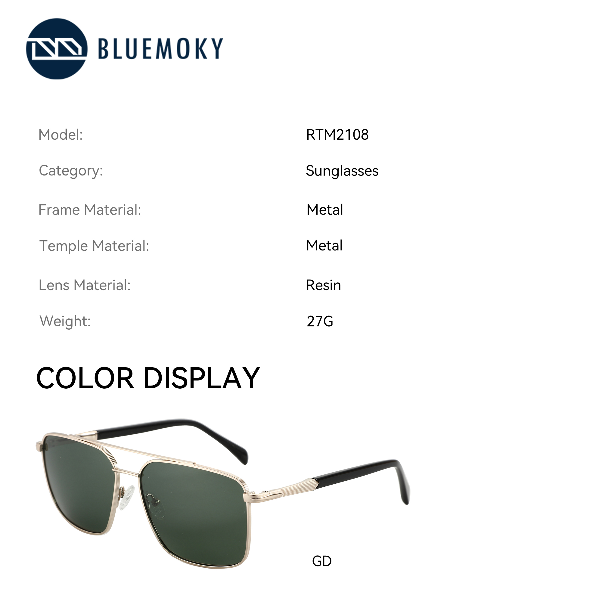Bluemoky L サイズファッションメタルアビエイター処 - Sunglasses Aviator Polarized のレビューと価格