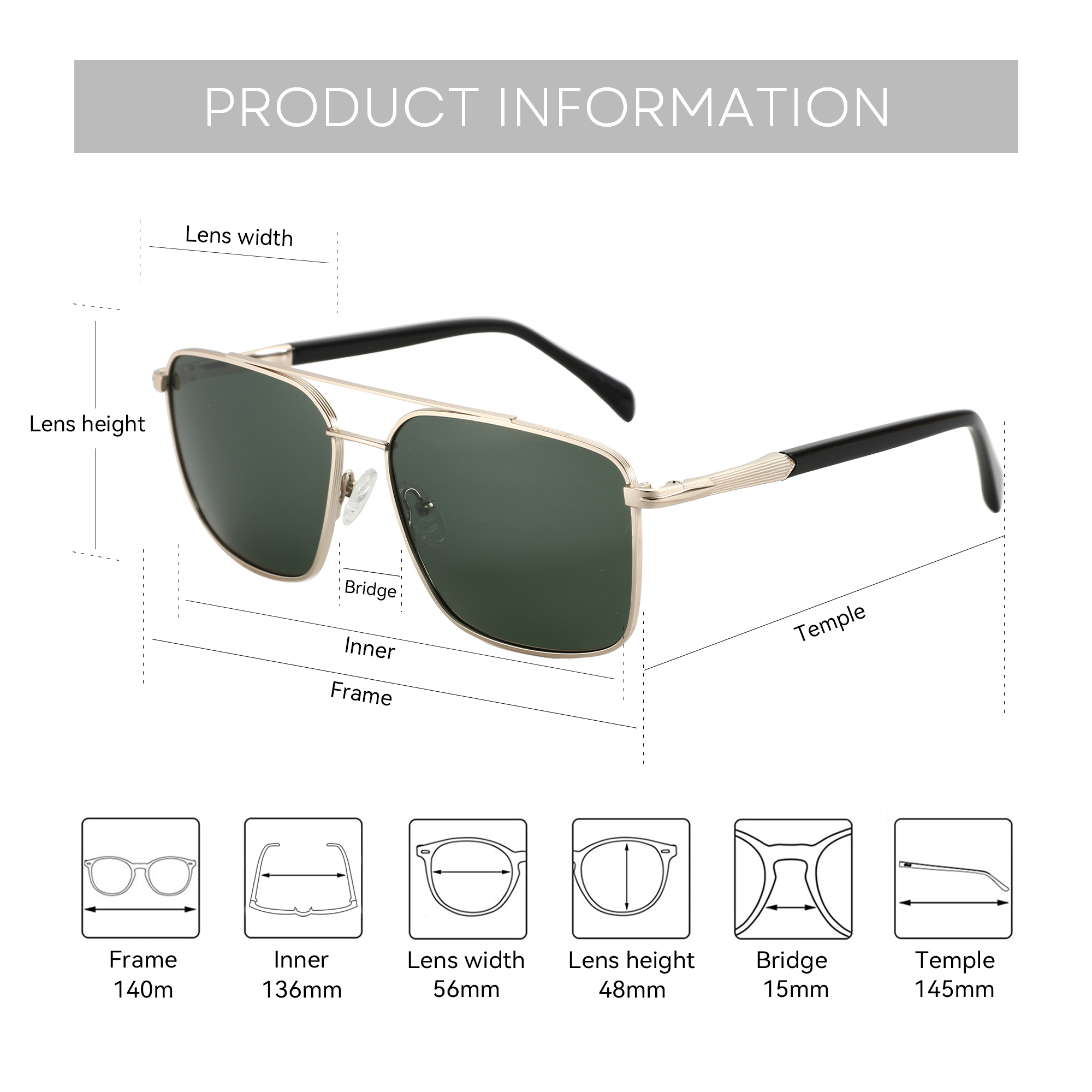 Bluemoky L サイズファッションメタルアビエイター処 - Sunglasses Aviator Polarized のレビューと価格
