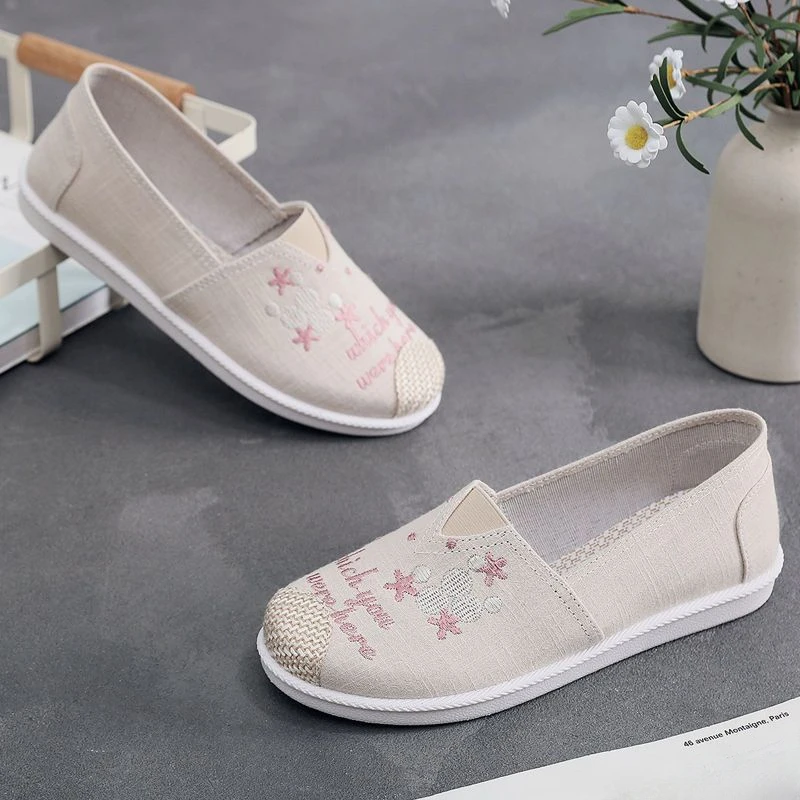 かわいいスリッポン ラウンドトゥ キュートなレディースシュー - Espadrille Slip On のレビューと価格