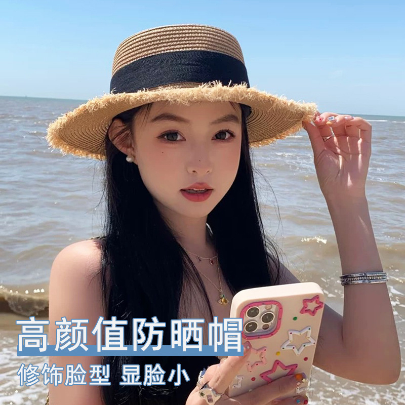 女性用麦わら帽子 蝶結び付き 夏用ビーチハット つば広 折り - Packable Hat Nylon のレビューと価格
