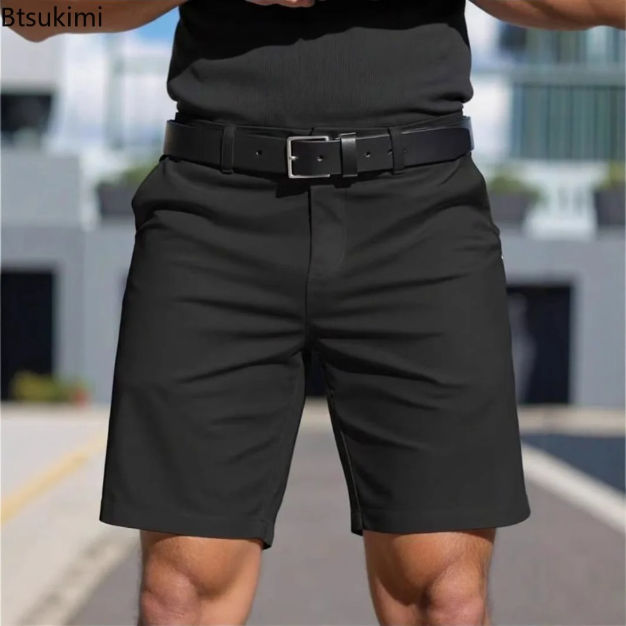 夏の新作メンズ無地スリムチノショーツ、ビジネス、ゴルフ、スポ - Shorts Chino Slim のレビューと価格