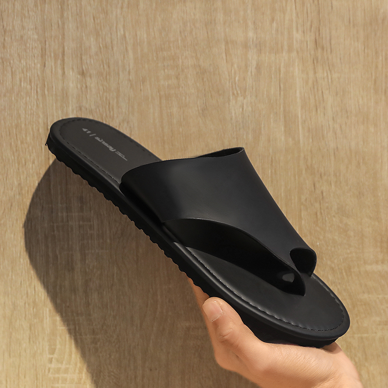 高品質メンズスリッパファッションビーチサンダル革通気性サンダ - Flip Flop Leather Men のレビューと価格