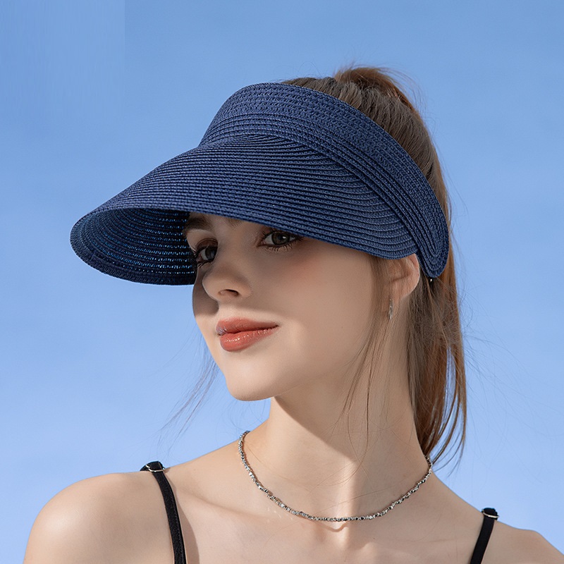 女性の UPF50 つば広サンハット夏バイザーバケットキャッ - Bucket Hat Straw のレビューと価格