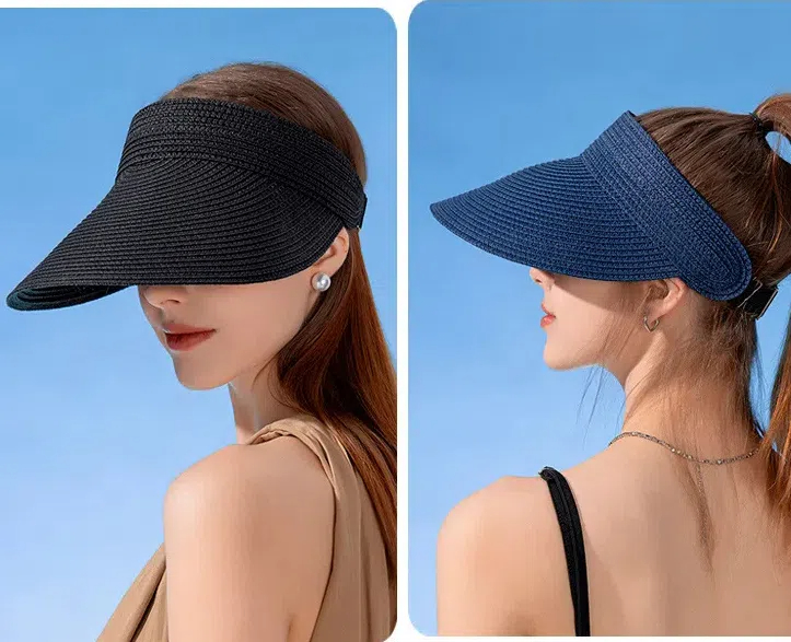 女性の UPF50 つば広サンハット夏バイザーバケットキャッ - Bucket Hat Straw のレビューと価格