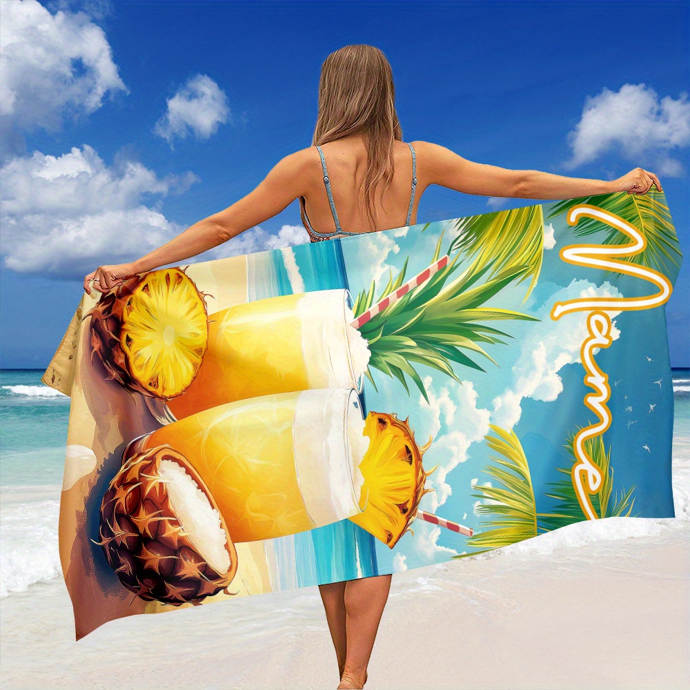 1枚入り カスタムネームビーチタオル テキスト/名前入り 大 - Beach Towel Large のレビューと価格
