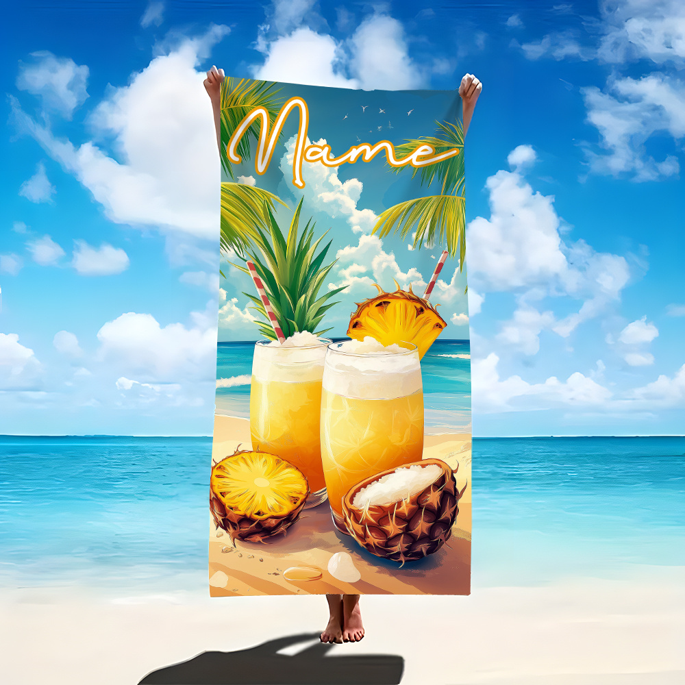 1枚入り カスタムネームビーチタオル テキスト/名前入り 大 - Beach Towel Large のレビューと価格