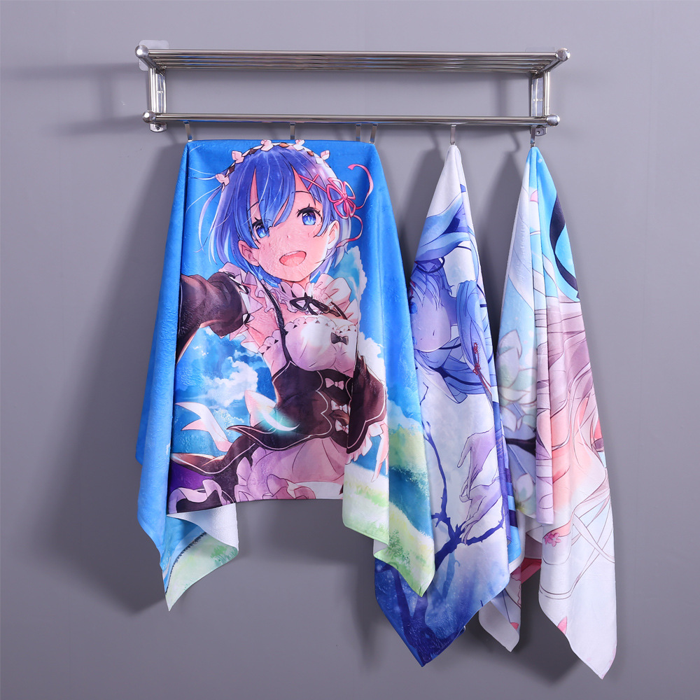 子供のためのアニメ人形のバスタオル、大きなサイズのタオル、夏 - Beach Towel Large のレビューと価格