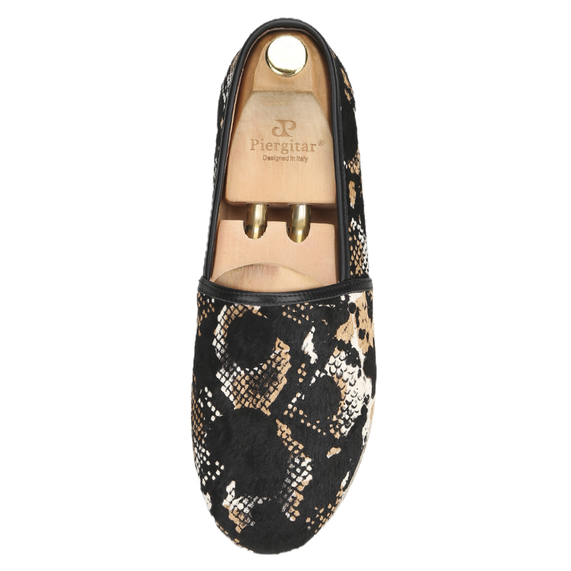 Piegitar-スネークエンボス加工された男性用馬の毛のモ - Espadrille Slip On のレビューと価格