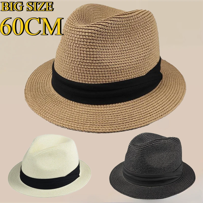 新しいビッグサイズ狭いつば 4 センチメートル太陽の帽子夏カ - Bucket Hat Straw のレビューと価格