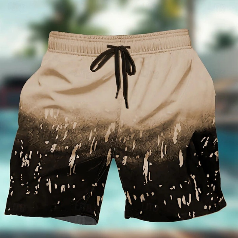 グラデーションカラフルなグラフィック水泳パンツ男性用ジオメト - Trunks Board Surf のレビューと価格