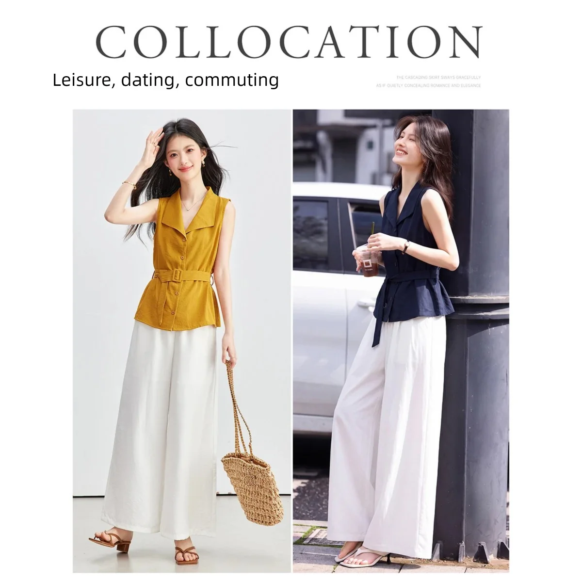 VIMLY 女性夏通勤スーツ 2026 新しいノースリーブシ - Shirt Camp Collar のレビューと価格