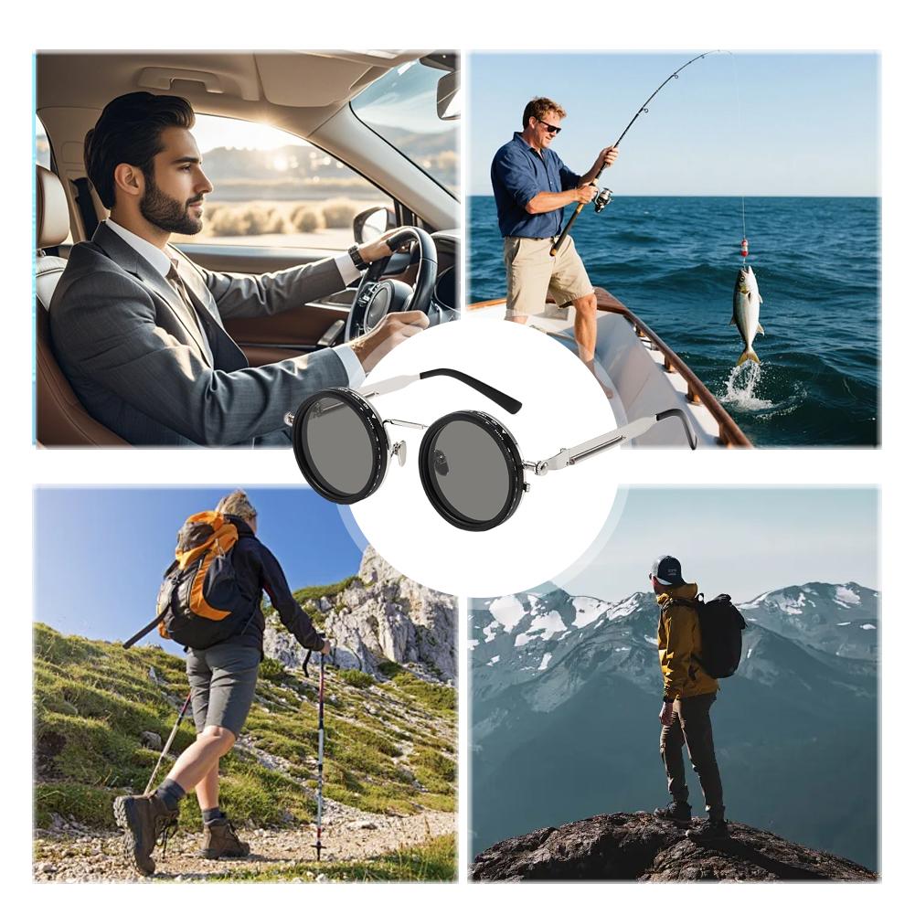 調整可能なND偏光サングラス - スマートフォトクロミックレ - Sunglasses Aviator Polarized のレビューと価格