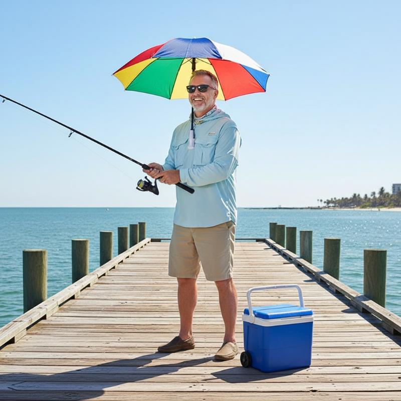 @*ヘッドマウント傘 折りたたみ式 防水 UV保護 サンレイ - Bucket Hat Straw のレビューと価格