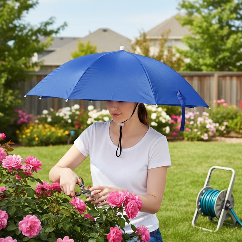 @*ヘッドマウント傘 折りたたみ式 防水 UV保護 サンレイ - Bucket Hat Straw のレビューと価格