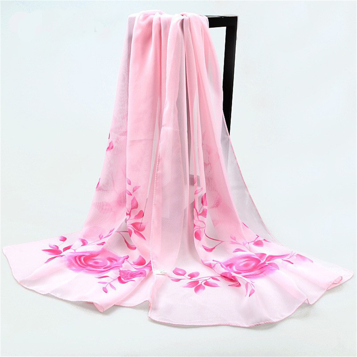 1 個シフォンスカーフシンプルエレガントな花柄薄型ヘッドスカ - Beach Towel Large のレビューと価格