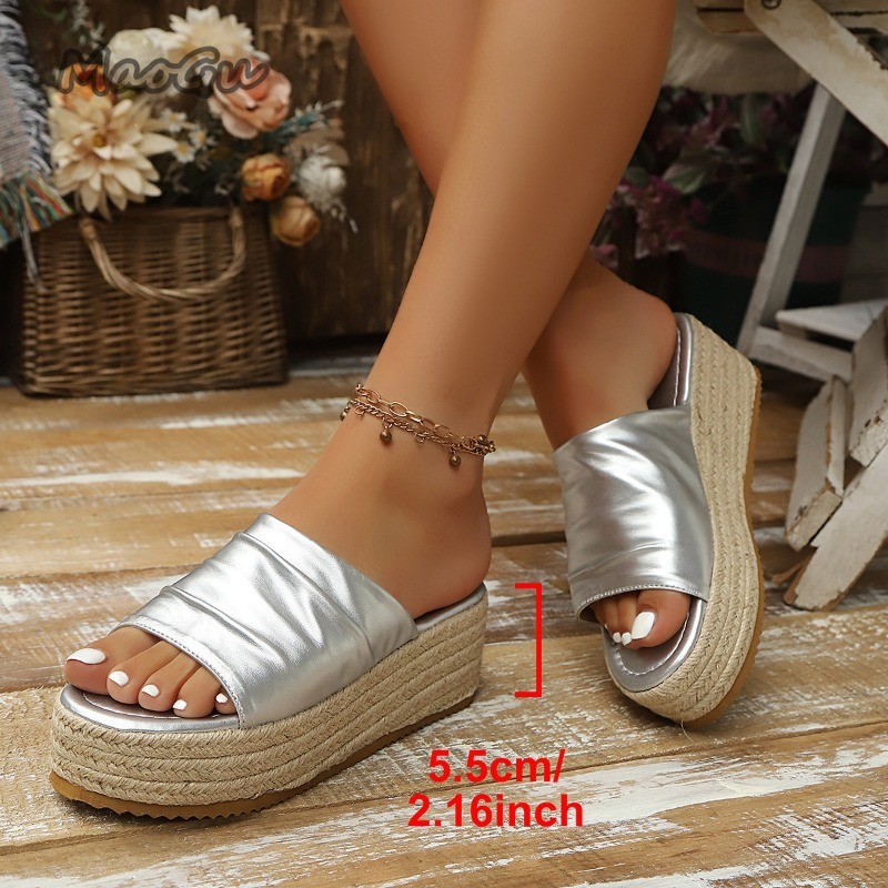 レディース ラッフル エスパドリーユ ウェッジ スライド サ - Espadrille Slip On のレビューと価格