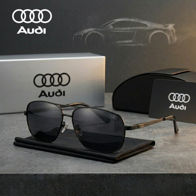 ラグジュアリー AUDI サングラス 偏光 スクエア アビエ - Sunglasses Aviator Polarized のレビューと価格