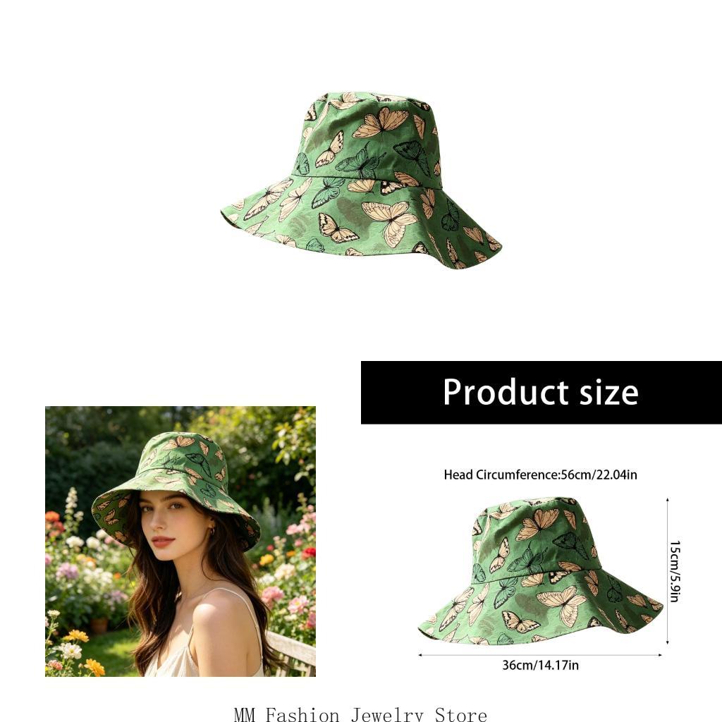グリーン プリント バケット ハット ソフト ポリエステル  - Packable Hat Nylon のレビューと価格