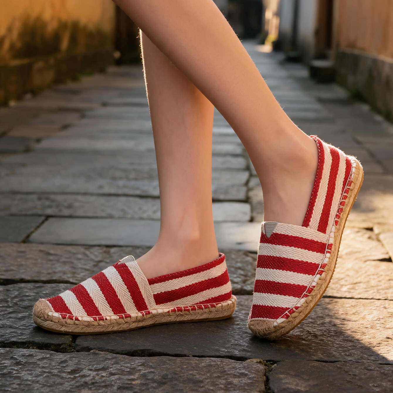 夏秋の女性のキャンバスシューズ通気性のある女性のカジュアルシ - Espadrille Slip On のレビューと価格
