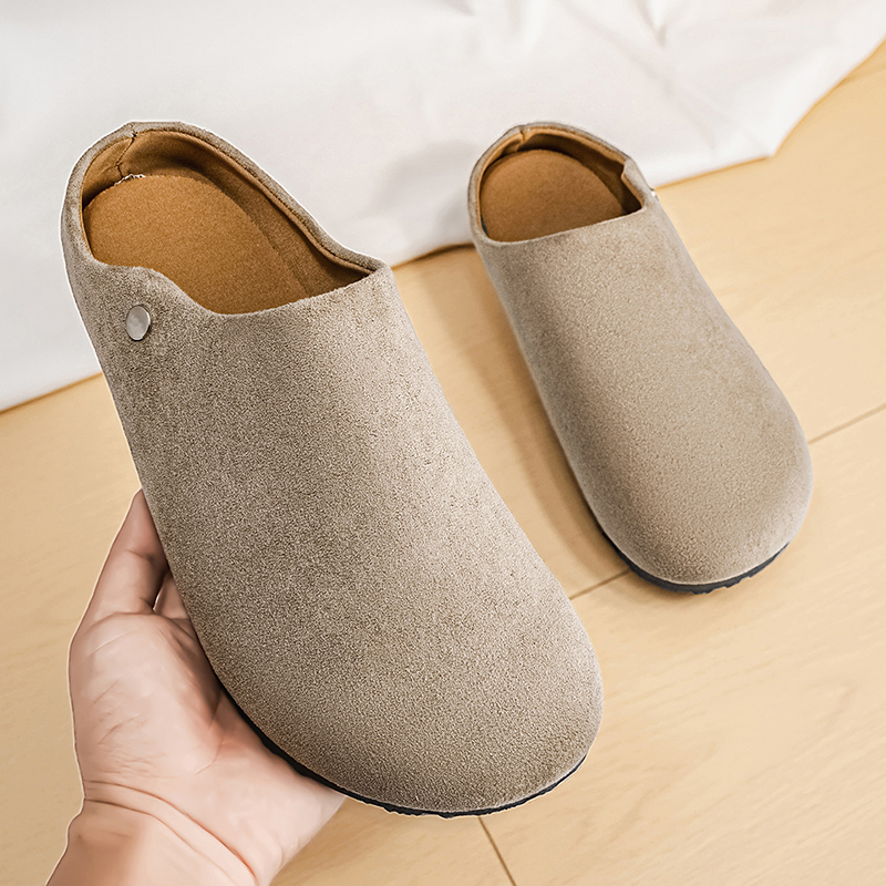 メンズスエードレザースリッパミュール、レディースコンフォート - Flip Flop Leather Men のレビューと価格