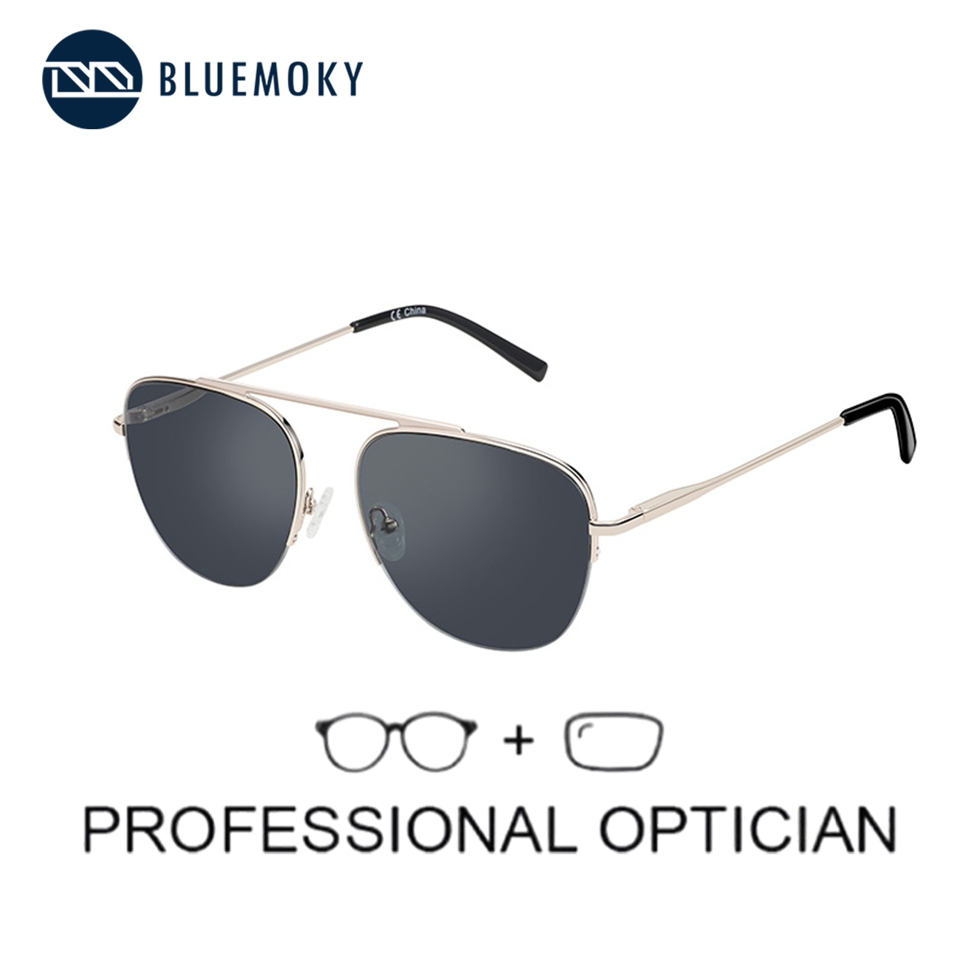 男性と女性のためのbluemoky偏光処方サングラス、ファッ - Sunglasses Aviator Polarized のレビューと価格