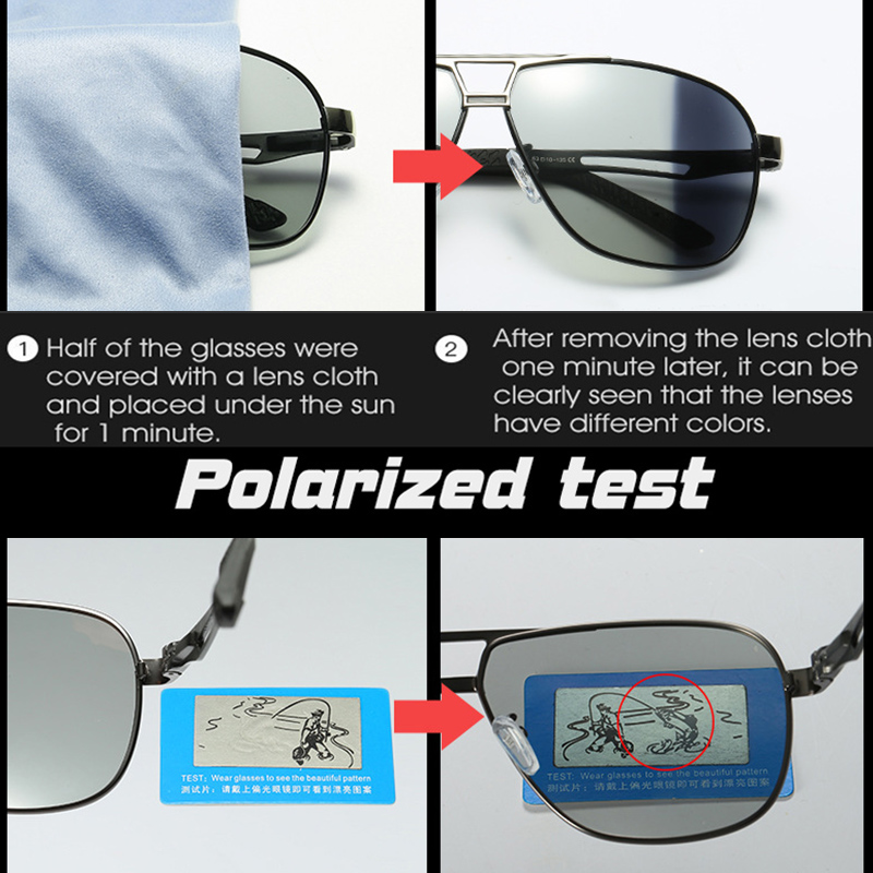 LIOUMO 航空サングラス男性偏光抗紫外線変色サングラス女 - Sunglasses Aviator Polarized のレビューと価格