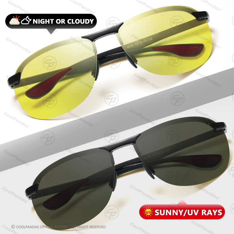 新しいトレンドインテリジェント航空サングラス男性フォトクロミ - Sunglasses Aviator Polarized のレビューと価格