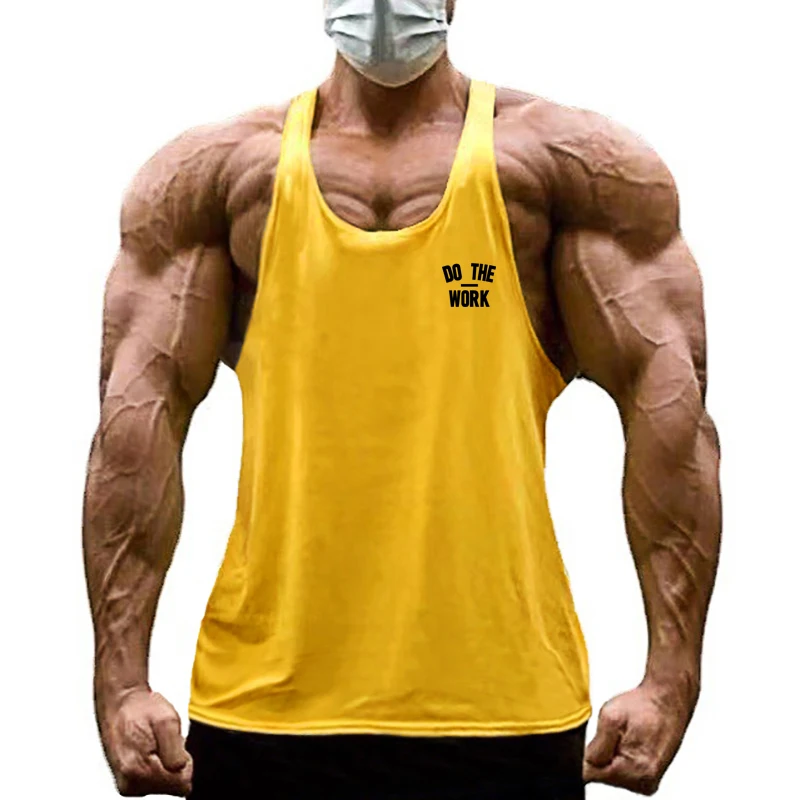 メンズ綿ノースリーブ Tシャツジムボディービルワークアウトタ - Tank Top Muscle のレビューと価格