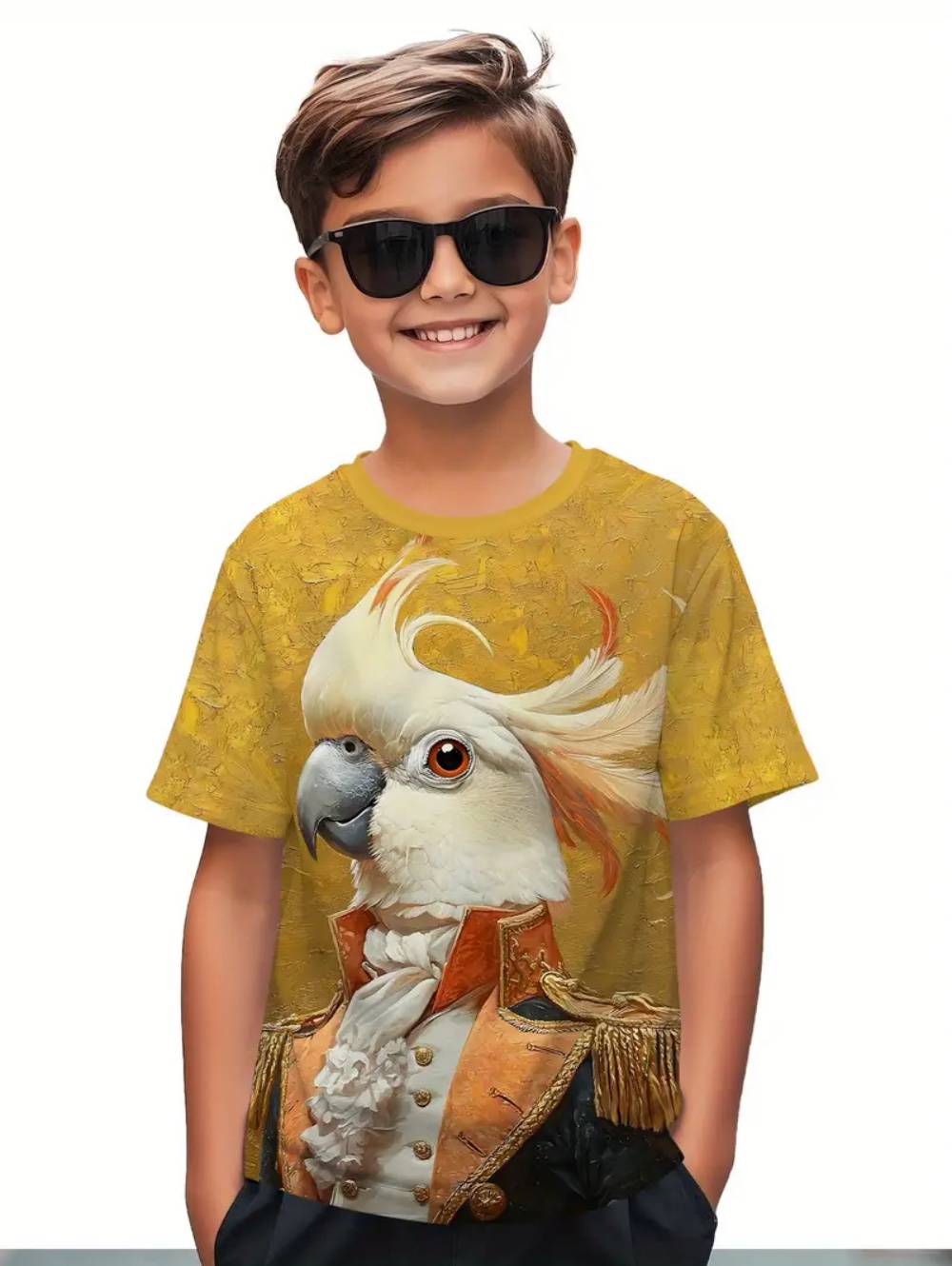 キッズ トロピカル マコアオウム ビーチプリント 半袖 Tシ - Tee Graphic Print のレビューと価格