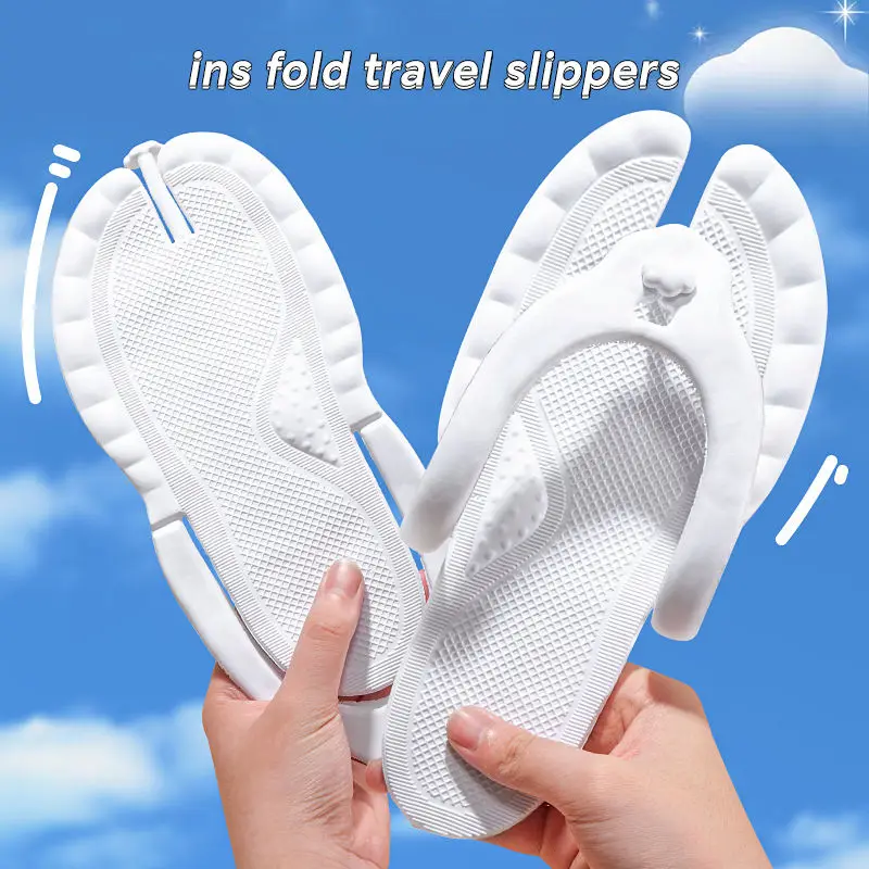 コンパクトトラベルスリッパレディースメンズ折りたたみ軽量サン - Flip Flop Leather Men のレビューと価格