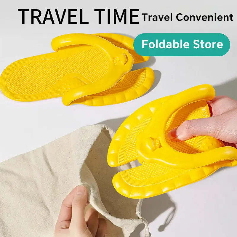 コンパクトトラベルスリッパレディースメンズ折りたたみ軽量サン - Flip Flop Leather Men のレビューと価格