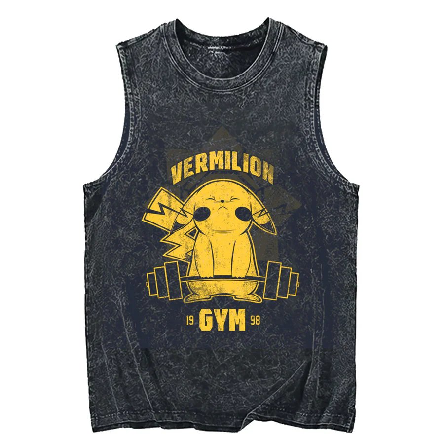 2026年ポケモン ピカチュウ アシッドウォッシュ タンクト - Tank Top Muscle のレビューと価格