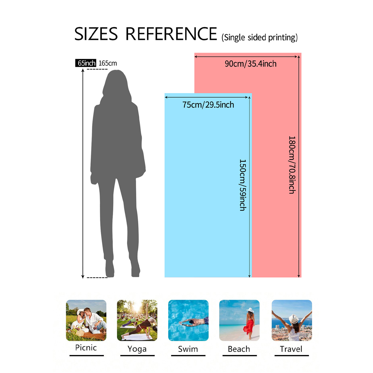 1 個のファッショナブルなカラフルなストライプの大きなビーチ - Beach Towel Large のレビューと価格