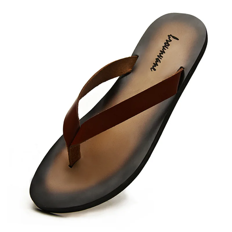 クラシック本革メンズスリッパ 2026 夏新作 アウトドア  - Flip Flop Leather Men のレビューと価格