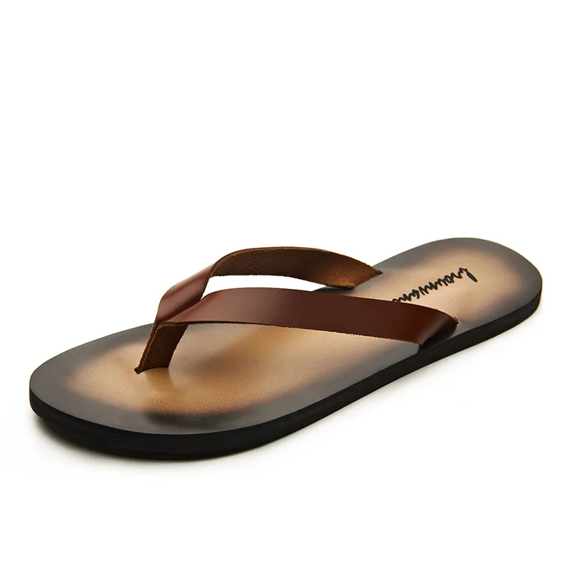 クラシック本革メンズスリッパ 2026 夏新作 アウトドア  - Flip Flop Leather Men のレビューと価格